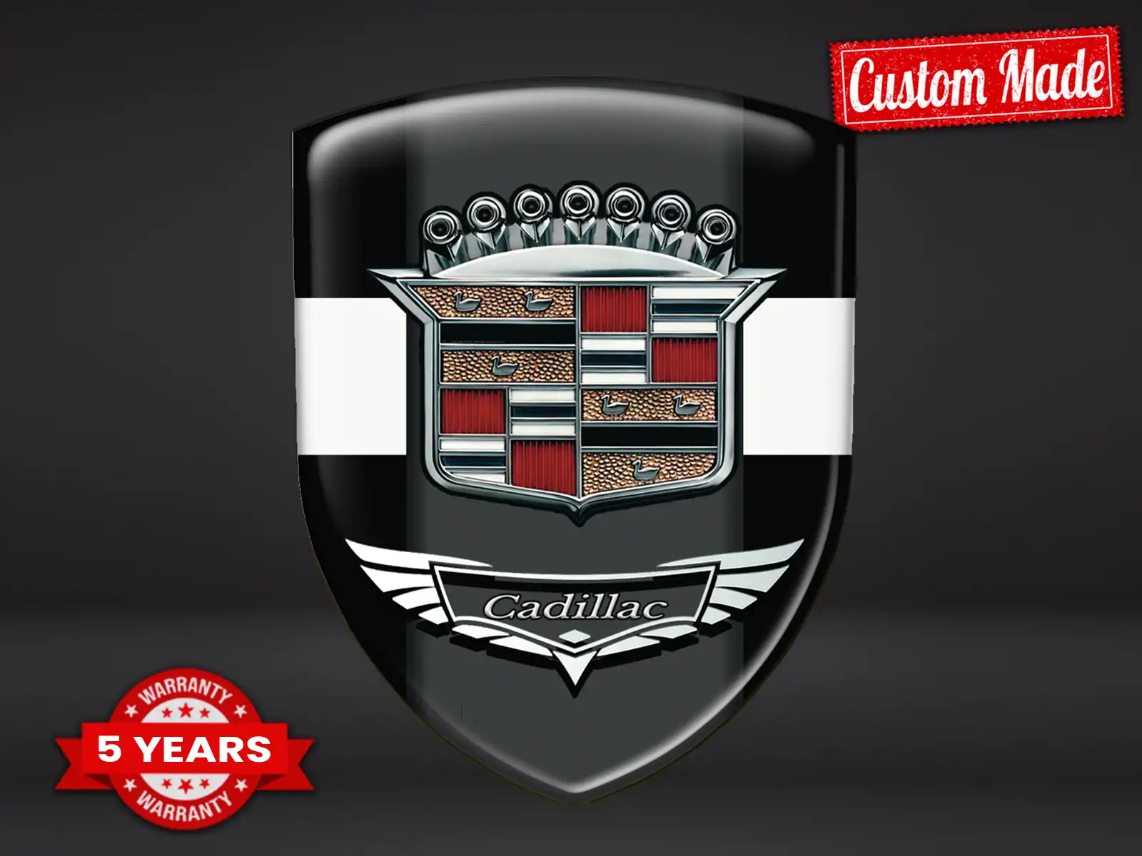 Cadillac Autocollant Bombé Qualité Pro Personnalisable